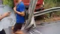 Laka lantas Terjadi Di Jalan Gajah Mada Dekat Southlink Sekupang