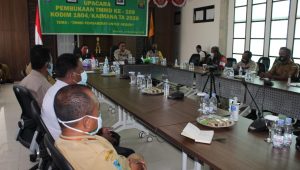 Meski Ditengah Pandemi Covid-19, Kodim 1804/Kaimana Tetap Gelar Pembukaan TMMD ke-109 Tahun 2020 Dengan Tetap Memperhatikan Protokol Kesehatan