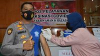 Personel Polres Tanjungpinang Dapatkan Vaksin Tahap Pertama