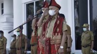 Bupati Dan Wakil Bupati Asahan Dapat Penyambutan Saat Apel Gabungan ASN