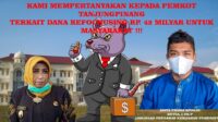 Dugaan Korupsi Dana Refocusing, JPKP Minta BPK Audit Pemko Tanjungpinang