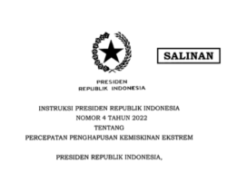 President Jokowi Signs Presidential Instruction on Acceleration of Extreme Poverty Alleviation