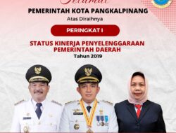 Pemkot Pangkalpinang Raih Peringkat 1 Status Kinerja Penyelenggaraan Pemerintah Daerah Se-Bangka Belitung