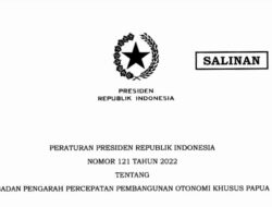 Pemerintah Bentuk Badan Pengarah Percepatan Pembangunan Otsus Papua, Diketuai Oleh Wapres
