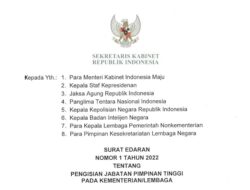 Seskab Terbitkan Edaran Pengisian Jabatan Pimpinan Tinggi pada K/L