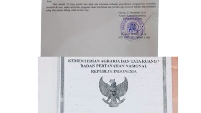 Berita Kehilangan Sertifikat Tanah Nomor 32.04.10.03.1.00578