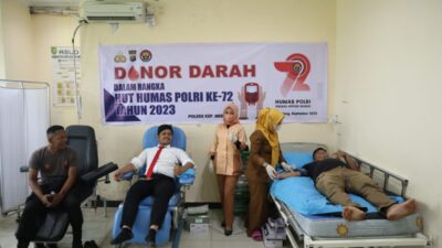 Peringati Hari Humas Polri ke-72, Polres Meranti Gelar Donor Darah