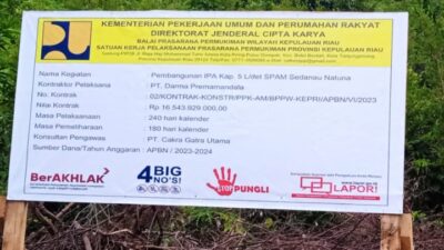 Proyek SPAM PT Darma Premamandala Semeraut, Selang Pipa Hanya di Tanam 30 CM