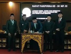Gelar Rapat Paripurna ke 30 Masa Persidangan III Tahun 2023 oleh Anggota Dewan Kota Palembang