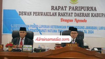 DPRD Natuna Gelar Rapat Paripurna LKPJ 2023 dan Ranperda T.A. 2024