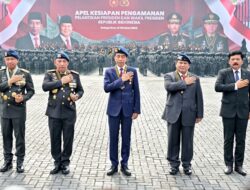 Polri Apel Gelar Pasukan Pengamanan Pelantikan Presiden dan Wakil Presiden