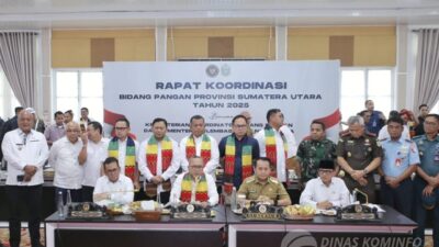 Bupati dan Wakil Bupati Asahan Ikuti Rakor Bidang Pangan Provinsi Sumatera Utara Bersama Menteri Koordinator Bidang Pangan Indonesia