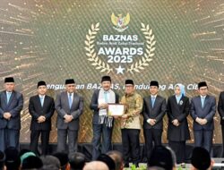 Wakil Gubernur Nyanyang Menerima Penghargaan Baznas Award 2025 atas Kontribusi dan Dedikasi
