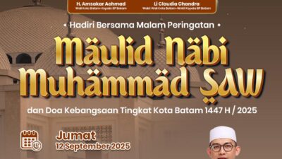 Pemko Batam Gelar Peringatan Maulid Nabi 1447 H dan Doa Kebangsaan di Masjid Sultan
