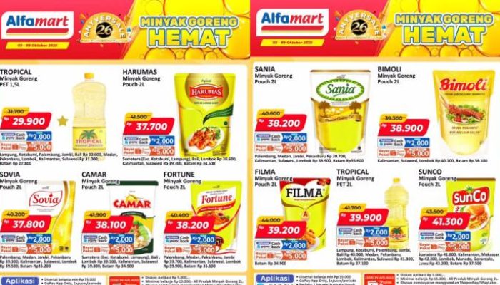 Diskon Minyak Goreng Alfamart Hari Ini, Harga Mulai Rp30 Ribuan