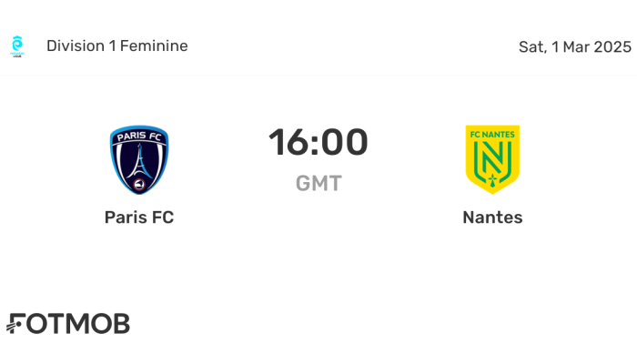 Prediksi Skor Paris FC vs Nantes di Ligue 1 Prancis, Sabtu 25 Oktober 2025 Pukul 01.45 WIB