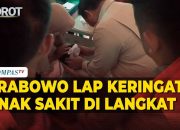 Prabowo Tinjau Pengungsi Langkat, Beri Perhatian pada Anak Sakit