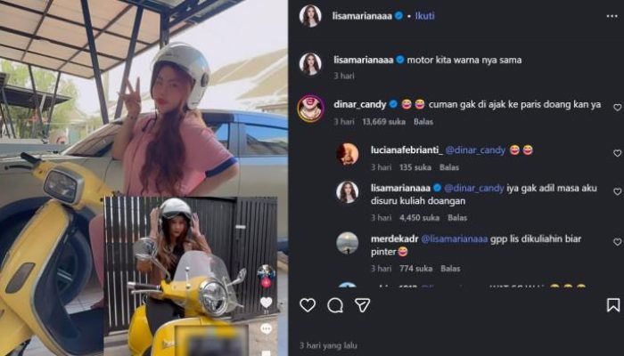 Ridwan Kamil Heboh, Lisa Mariana Sindir Aura Kasih: “Motor Kita Sama”