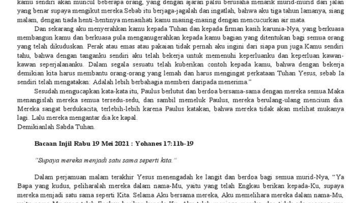 Aturan Pembebas: Renungan Katolik 20 Januari 2026