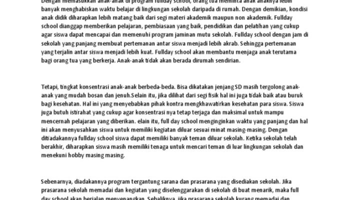 Dampak Full Day School: Kelebihan, Kekurangan, dan Solusi Cerdas