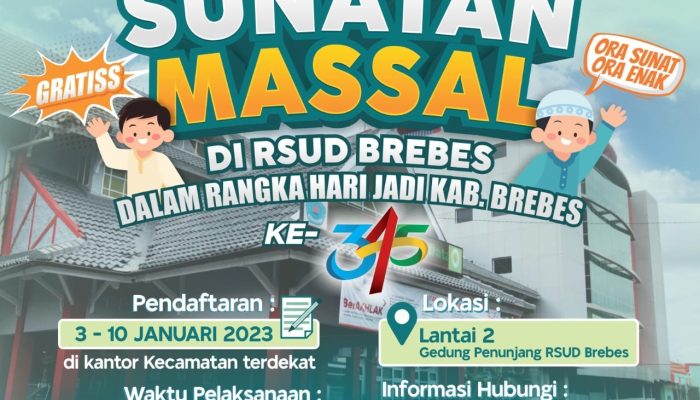 Brebes Genap 348 Tahun: Sunatan Massal Gratis di Tiga RSUD