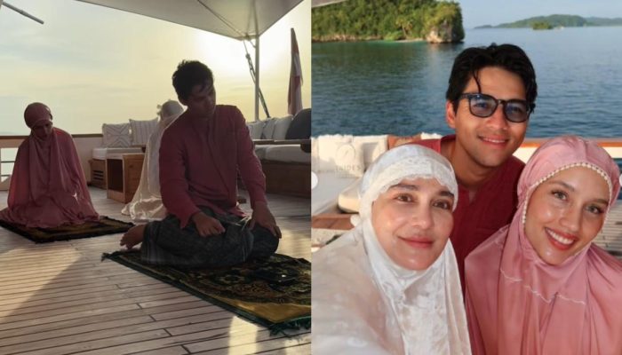 Luna Maya dan Maxime Bouttier Rayakan Lebaran di Raja Ampat, Salat Idul Fitri di Atas Kapal