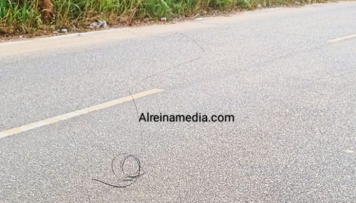 Ngeri, Kabel Melintang di Jalan Jerat Leher Pemotor di Wacopek Bintan