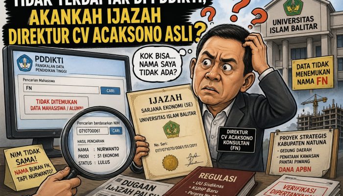 Tidak Terdaftar di PPDIKTI, Akankah Ijazah Direktur CV Acaksono Asli