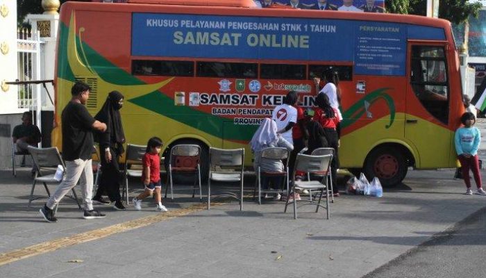 Lokasi Samsat Keliling di Padang Pariaman Hari Ini Berlangsung di Selasar Gedung Baru BIM Sejak Pagi