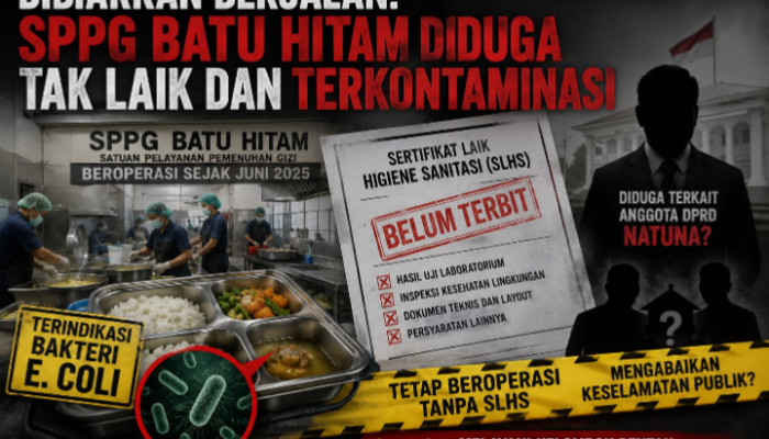 Dibiarkan Berjalan: SPPG Batu Hitam Diduga Tak Laik dan Terkontaminasi