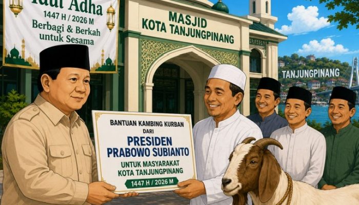 Prabowo Subianto Salurkan Kambing Kurban ke Setiap Kelurahan di Kota Tanjungpinang