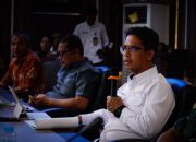 Bupati Karimun Ing Iskandar memberikan sambutan saat rapat koordinasi progres KDKMP