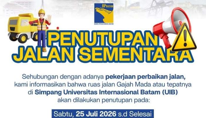 Tingkatkan Keselamatan dan Kenyamanan, BP Batam Lakukan Rekonstruksi Jalan Gajah Mada