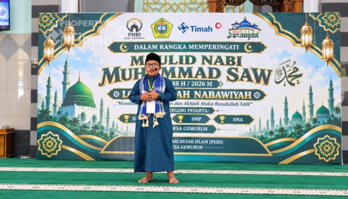 PT Timah Dukung Lomba Sirah Nabawiyah di Desa Gemuruh, Semarakkan Maulid Nabi 1448 H