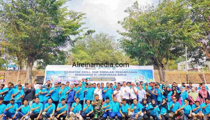 Kolaborasi BPBD Bintan & Pelindo Tanjungpinang Gelar Simulasi Penanganan Kebakaran