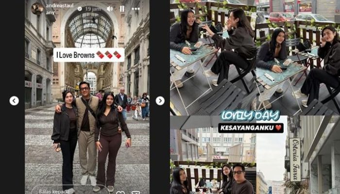 Andre Taulany Bagikan Kehangatan Amanda Rigby dan Arlova Saat Liburan di Milan